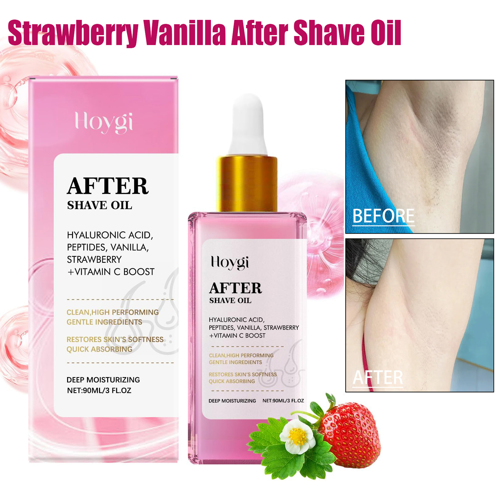 Shaving Cream - After Shave Oil Strawberry Scent Smoothing