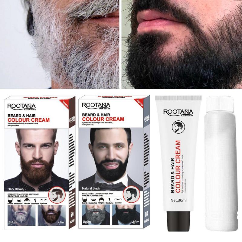 Shaving Cream - 2Pcs/Set Men Efficient Beard Black Dye