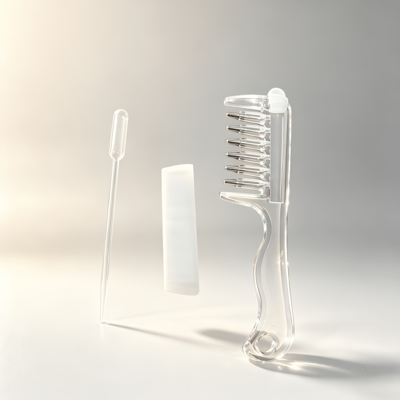 Beard Oil - Transparent Liquid Dispensing Comb with Roller‑Ball