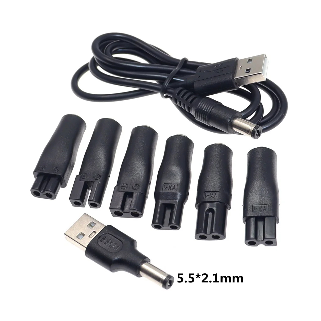 Beard Trimmer - 8PCS Replacement Power Cord 5V Charger