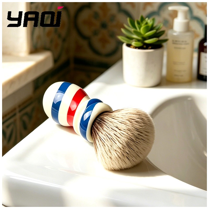 Men'S Grooming Hairstyles - Yaqi Barber Pole Style Shaving Brush
