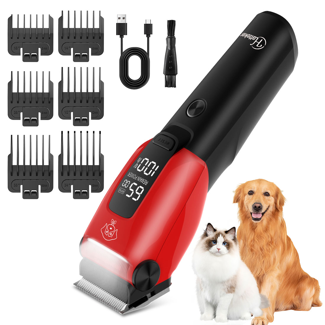 Grooming Kit - Hatteker Electric Pet Hair Clipper for