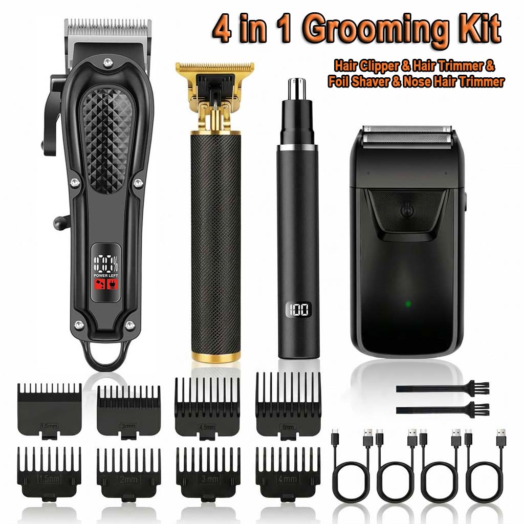 Grooming Kit - 4 in 1 Men's Hair Clipper