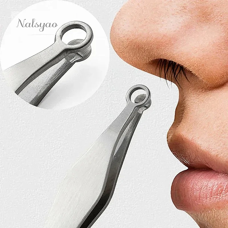 Nose Trimmer - Stainless Steel Nose Hair Trimming Tweezers