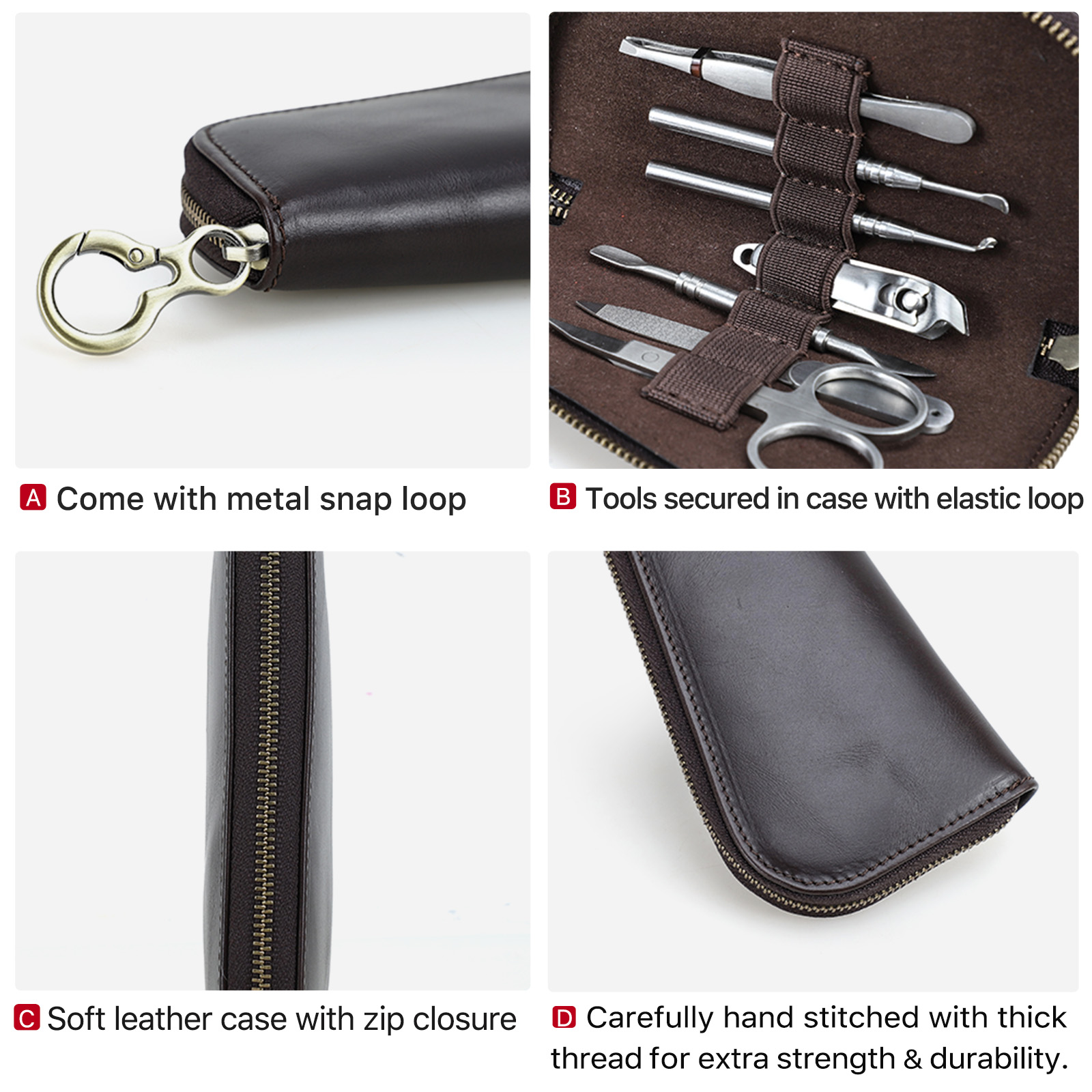 Genuine Leather Travel Case fo - Grooming Scissors 评论和价格