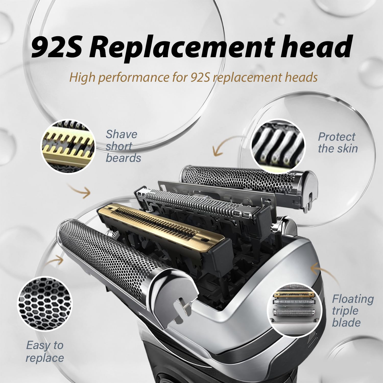 New 92S Replacement Foil Head  - Electric Shaver Rotary 评论和价格