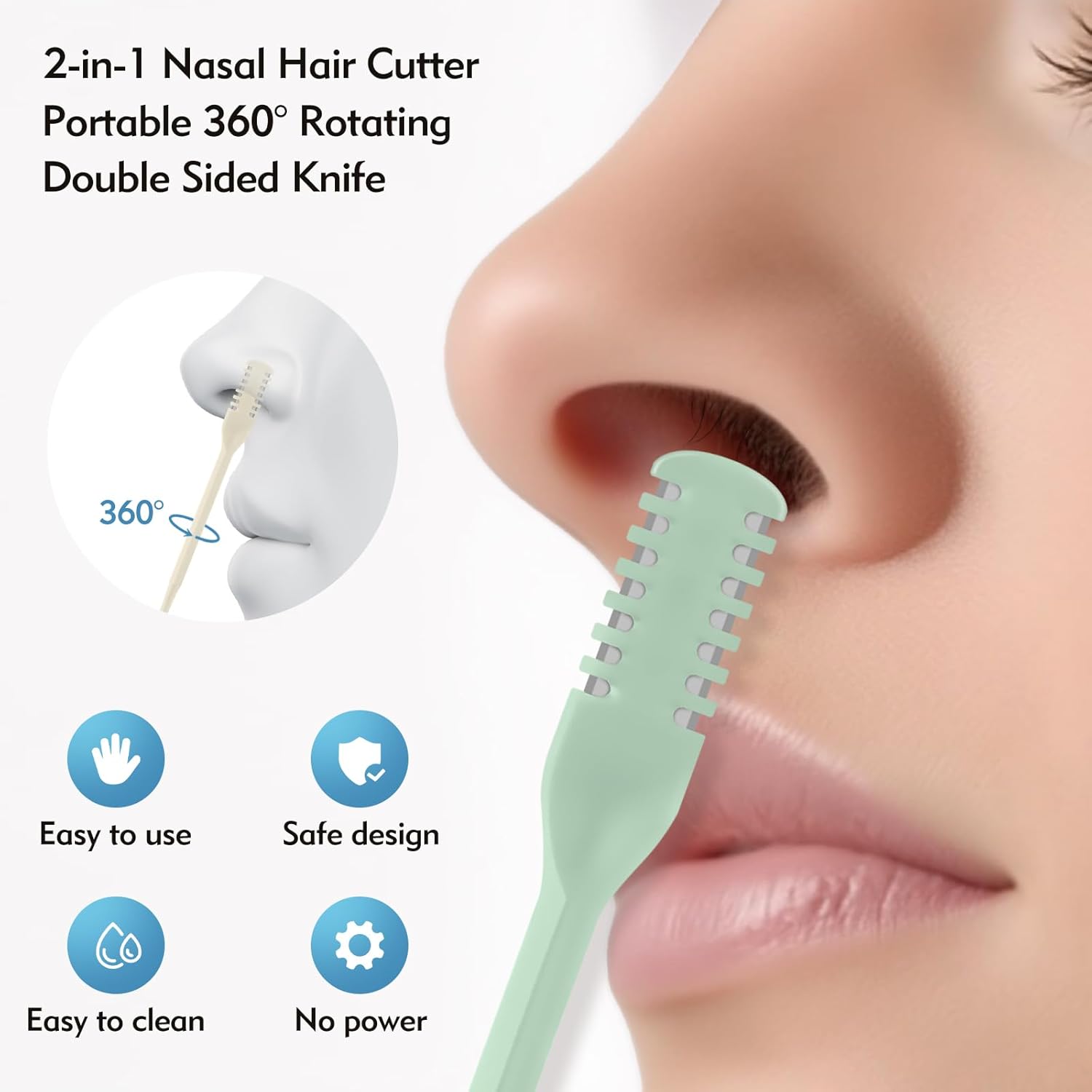 5/20/50Pcs 2-in-1 Nasal Cutter - Nose Trimmer 评论和价格