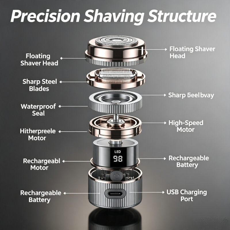 2026 Mini Electric Shaver Port - Mens Grooming Travel Kit 评论和价格