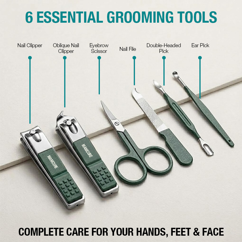 6-IN-1 Portable Nail Clipper S - Mens Grooming Travel Kit 评论和价格