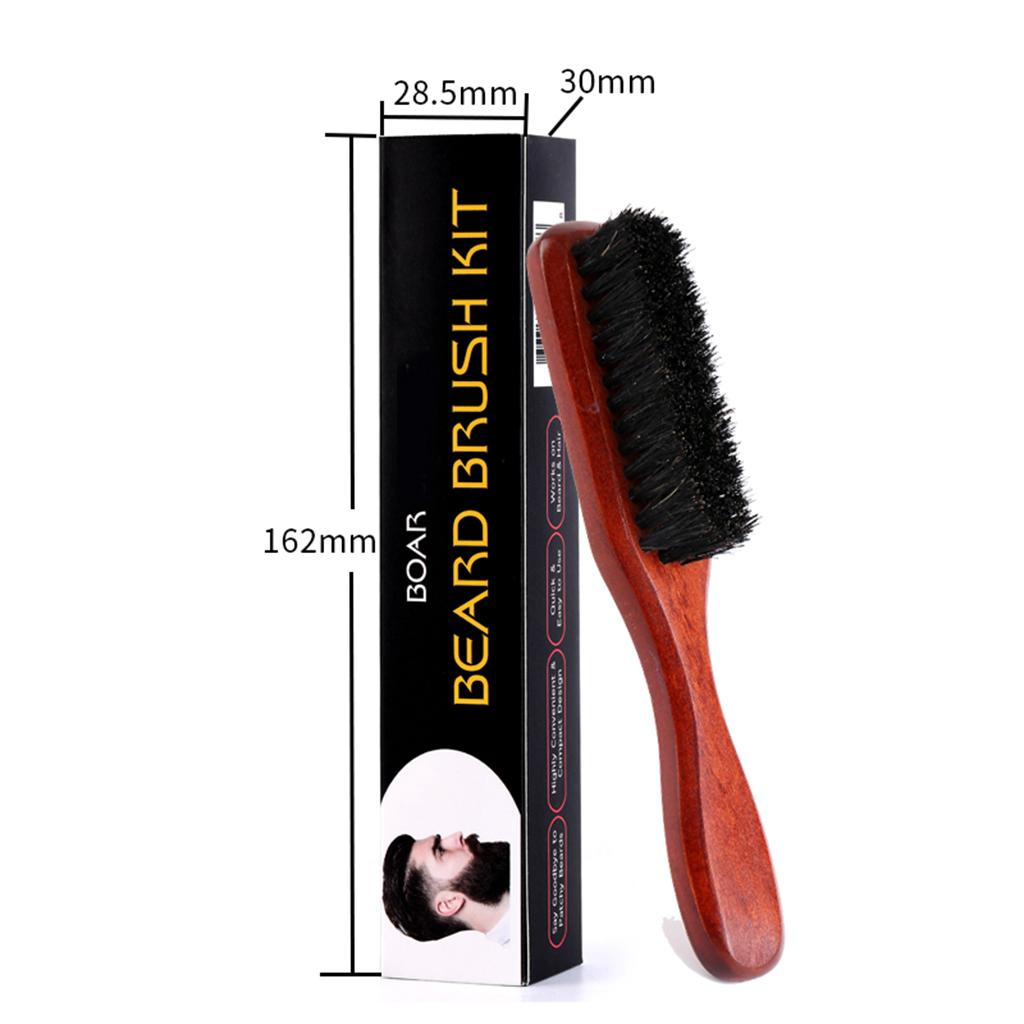 Soft Wooden Beard Brush Men Gr - Mens Grooming Travel Kit 评论和价格