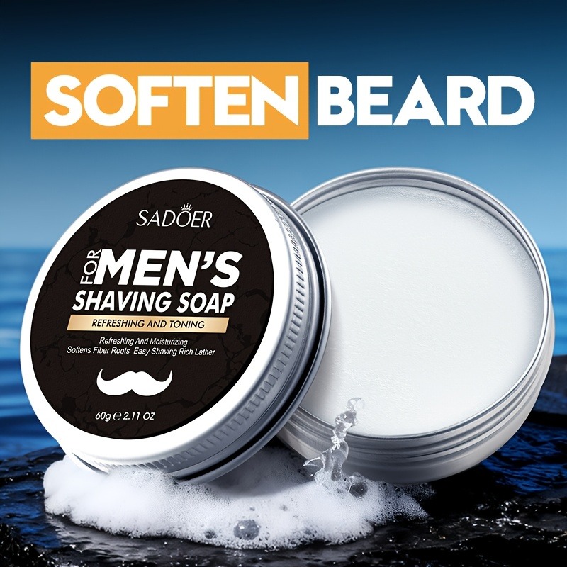60g Men's Shaving Soap Contain - Beard Oil 评论和价格