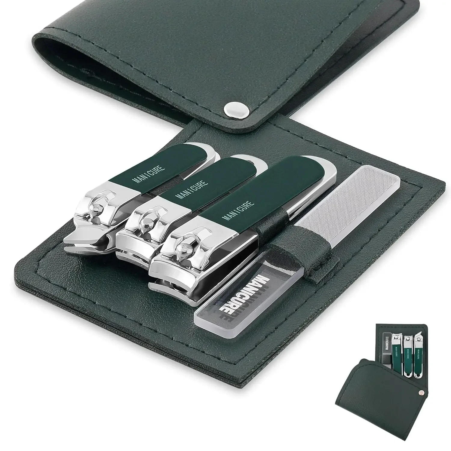 4 Pcs Men/Women Manicure Trave - Mens Grooming Travel Kit 评论和价格