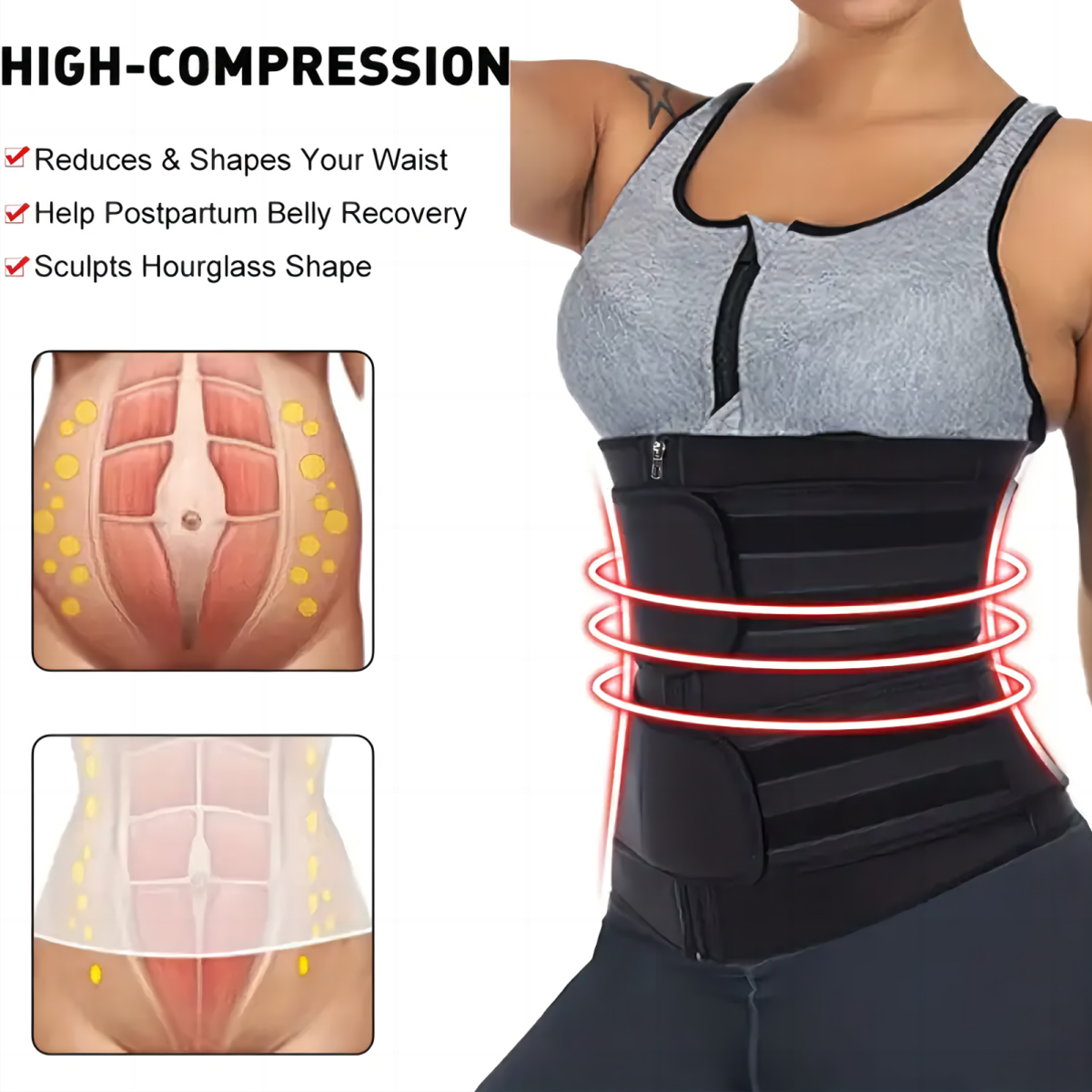 Women Waist Trainer Belt Doubl - Body Trimmer 评论和价格