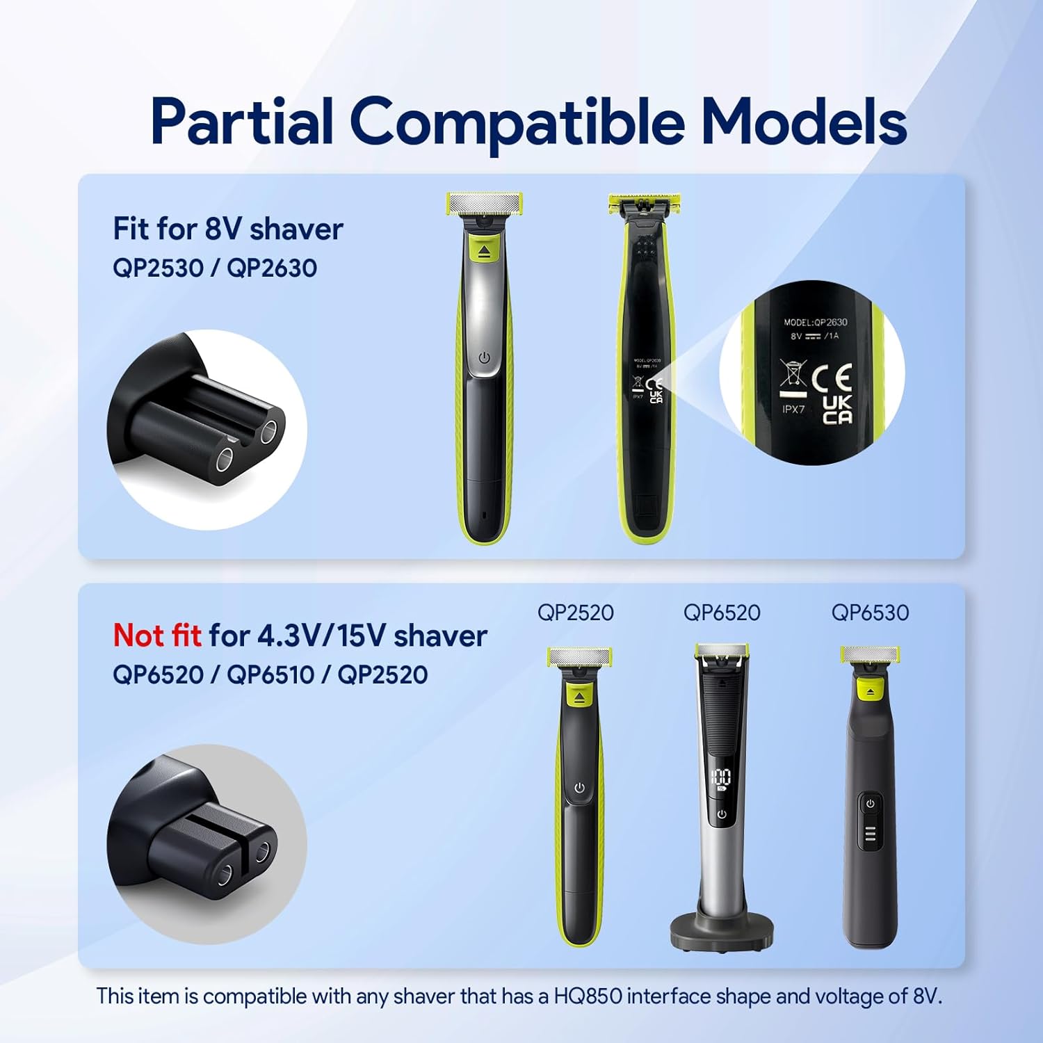 8V HQ850 Type-C Shaver Charger - Electric Shaver Rotary 评论和价格