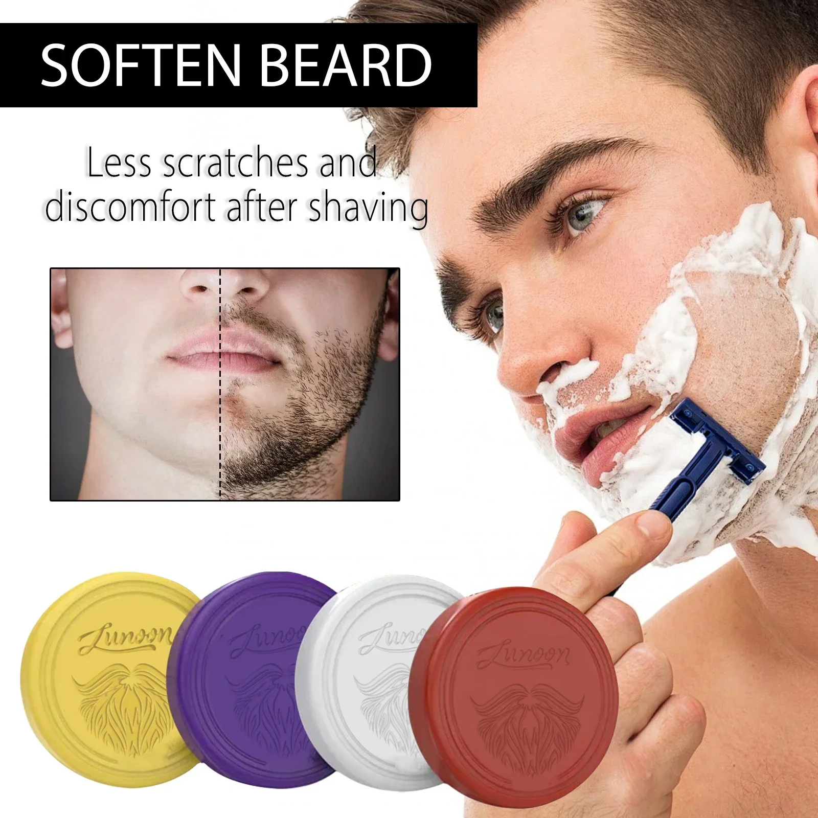 4/1pcs Mens Beard Shaving Soap - Shaving Cream 评论和价格