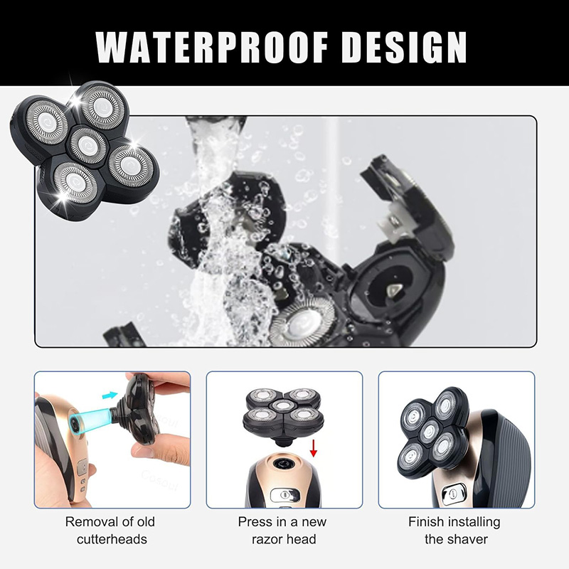 5 Blade Rotating Head for Head - Electric Shaver Rotary 评论和价格