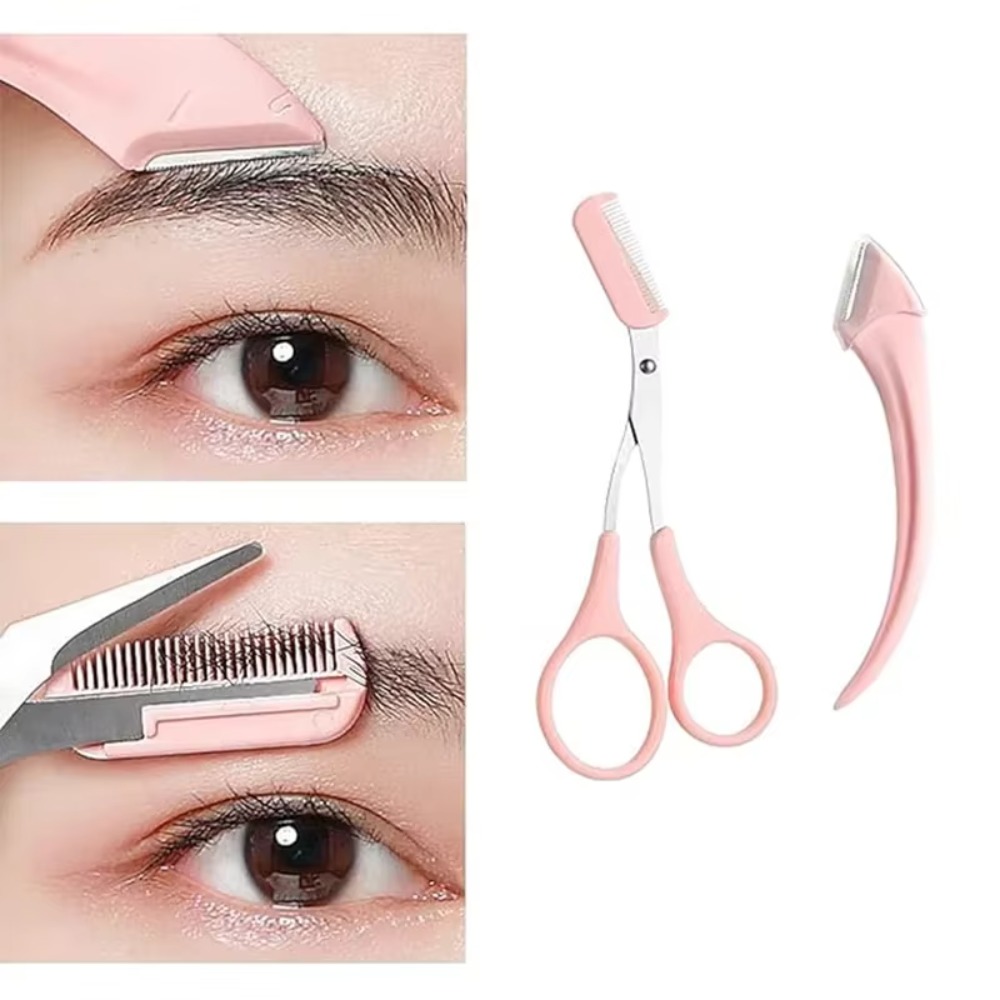 Eyebrow Trimmer Set Curved Raz - Mens Grooming Travel Kit 评论和价格