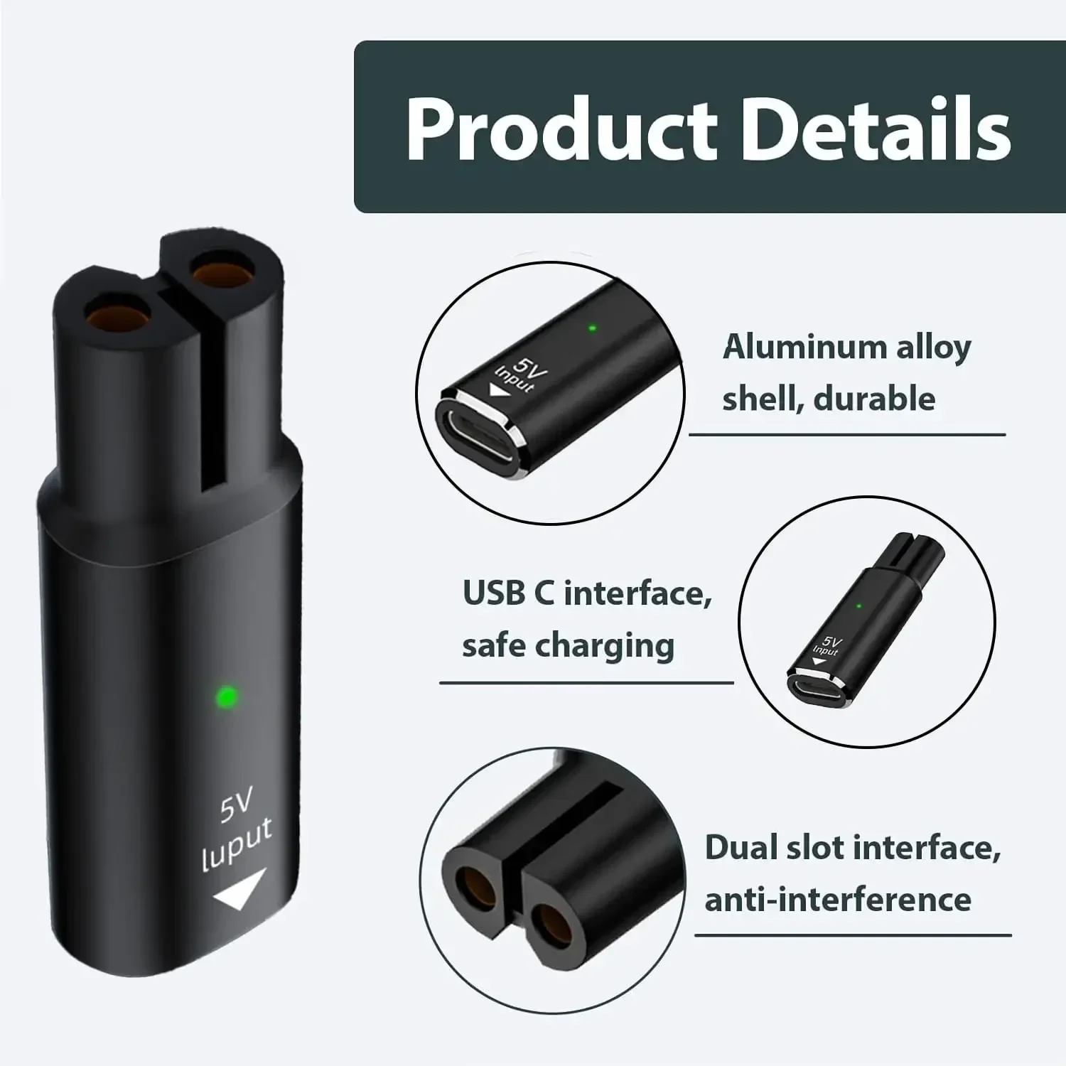 5V Type-C Shaver Adapter Charg - Body Trimmer 评论和价格