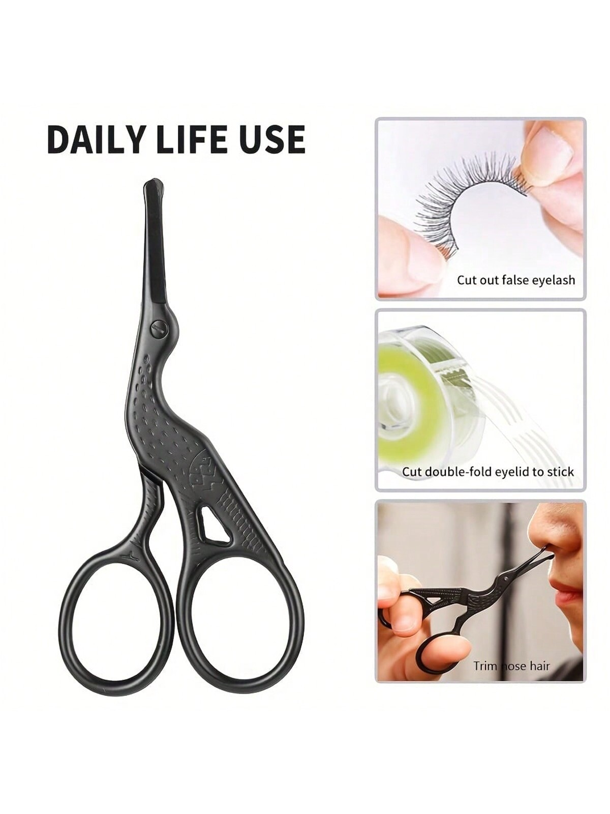 Nose Hair Scissors, Stainless  - Grooming Scissors 评论和价格